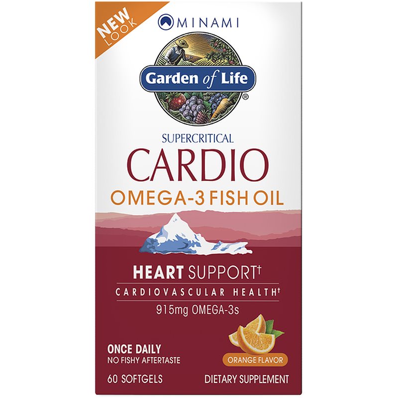 Garden of Life Minami Cardio Omega-3 Fish Oil výživový doplnok na podporu činnosti nervovej sústavy príchuť Orange 60 ks