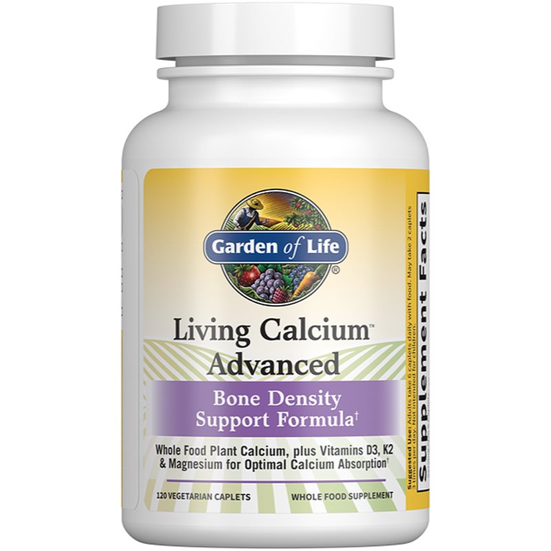 Garden of Life Living Calcium Advanced Bone Density kapsuly na podporu zdravia kostí a zubov 120 tbl