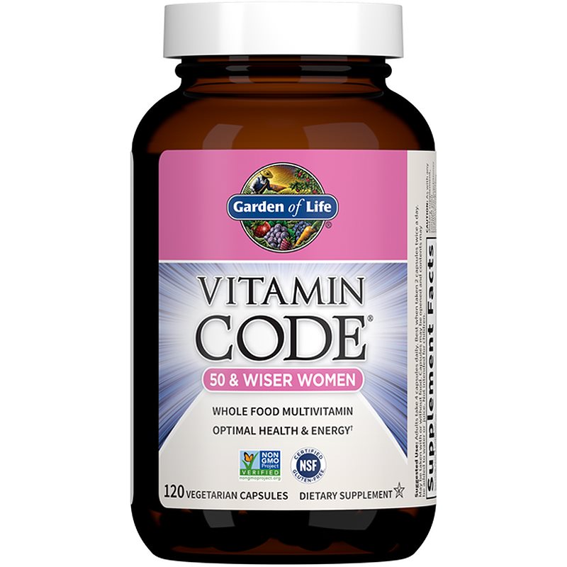 Garden of Life RAW Vitamin Code 50 & Wiser Women komplexný multivitamín pre ženy 120 cps