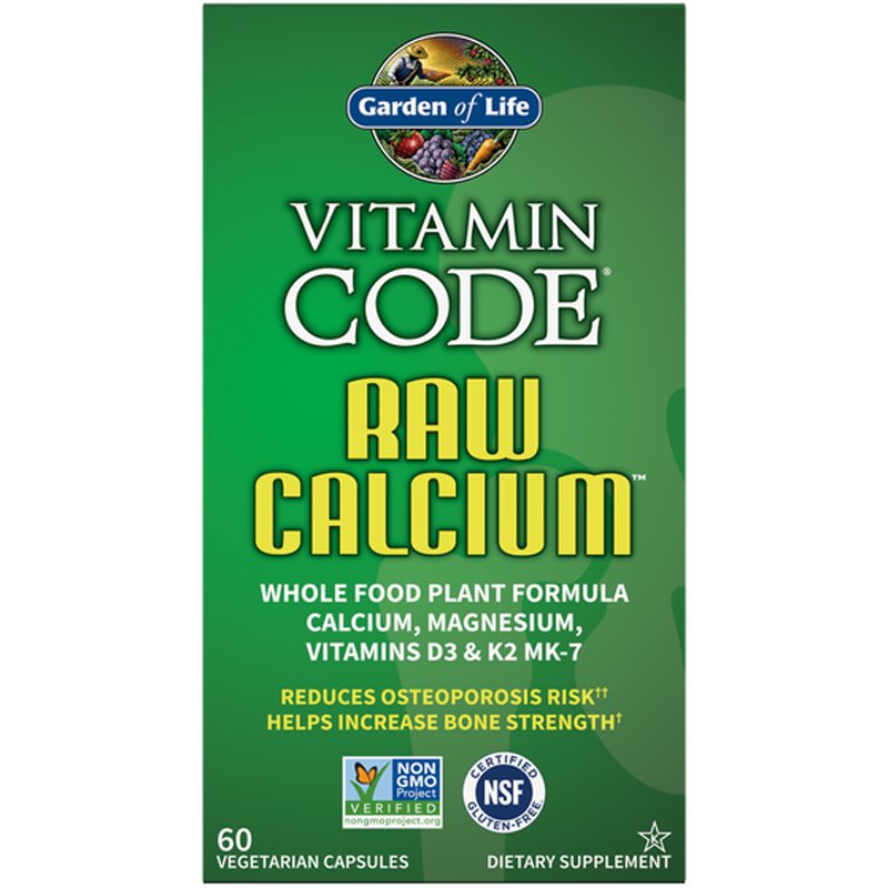 Garden of Life Vitamin Code RAW Calcium kapsuly na podporu zdravia kostí, kĺbov a zubov 60 cps
