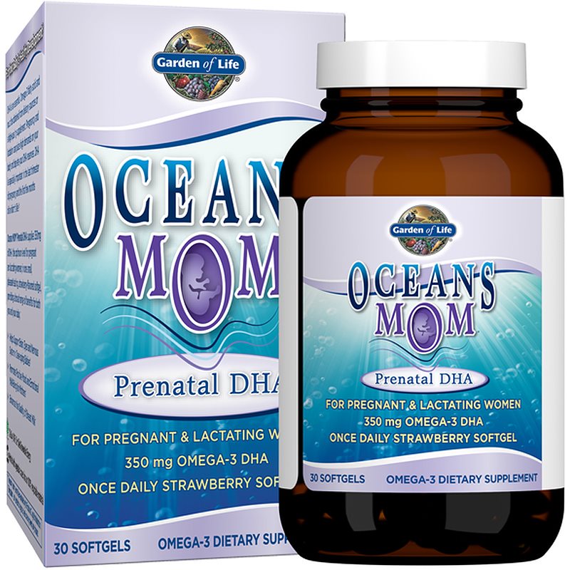 Garden of Life Oceans Prenatal DHA Omega 3 mäkké tobolky pre tehotné a dojčiace ženy príchuť Strawberry 30 cps