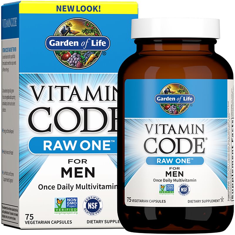 Garden of Life RAW Vitamin Code One for Men kapsuly s multivitamínovým komplexom pre mužov 75 cps