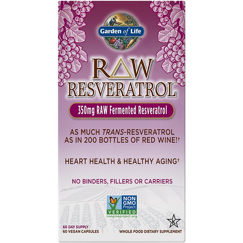 Garden of Life Raw Resveratrol přírodní antioxidant 60 cps