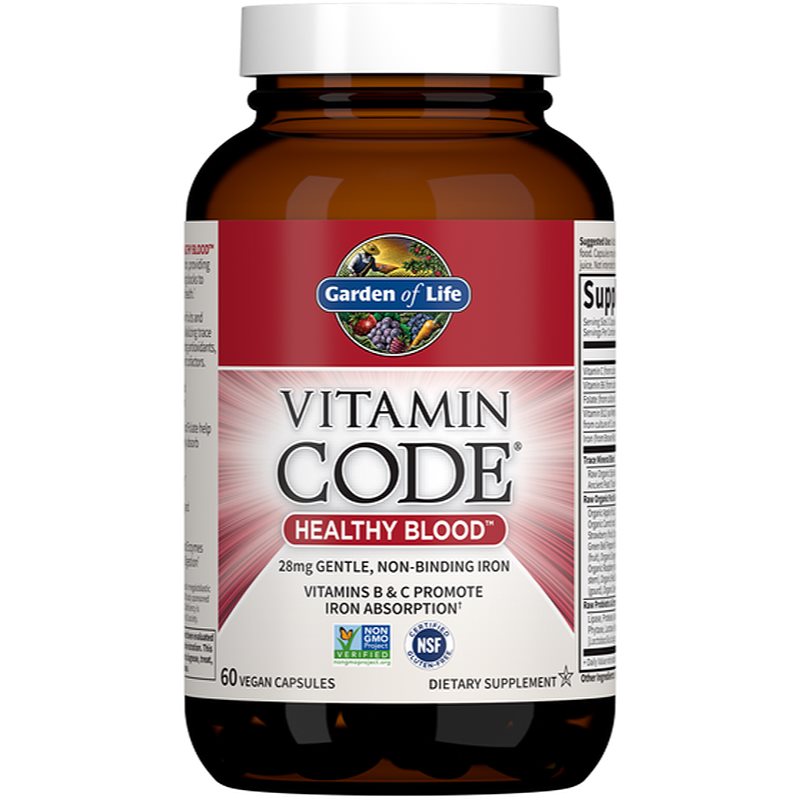Garden of Life Vitamin Code RAW Healthy Blood kapsle pro podporu krvetvorby 60 cps