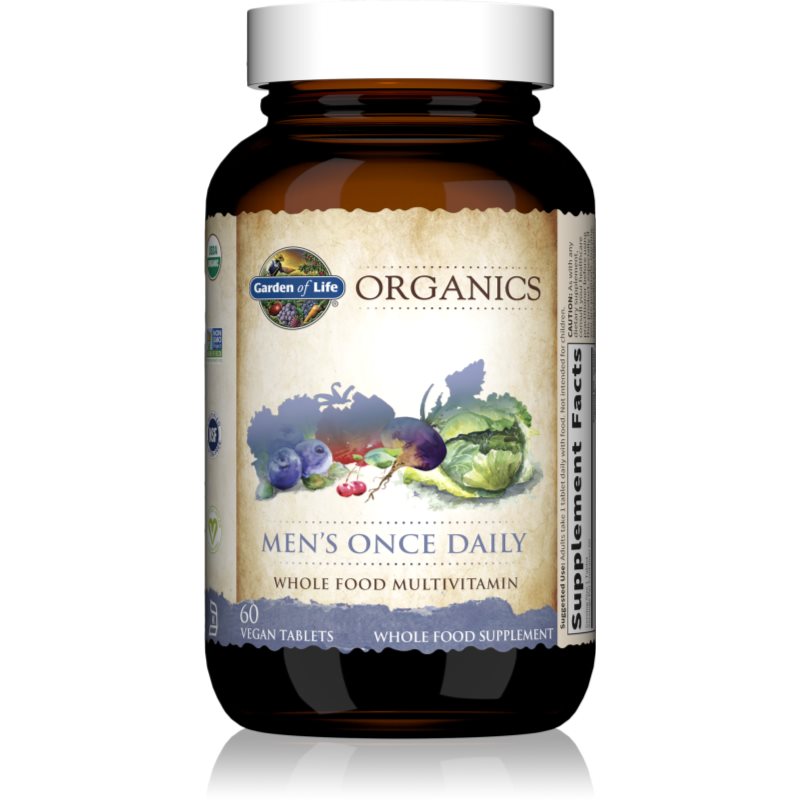 Garden of Life Organics Men’s Once Daily Multivitamin multivitamíny pre mužov 60 tbl