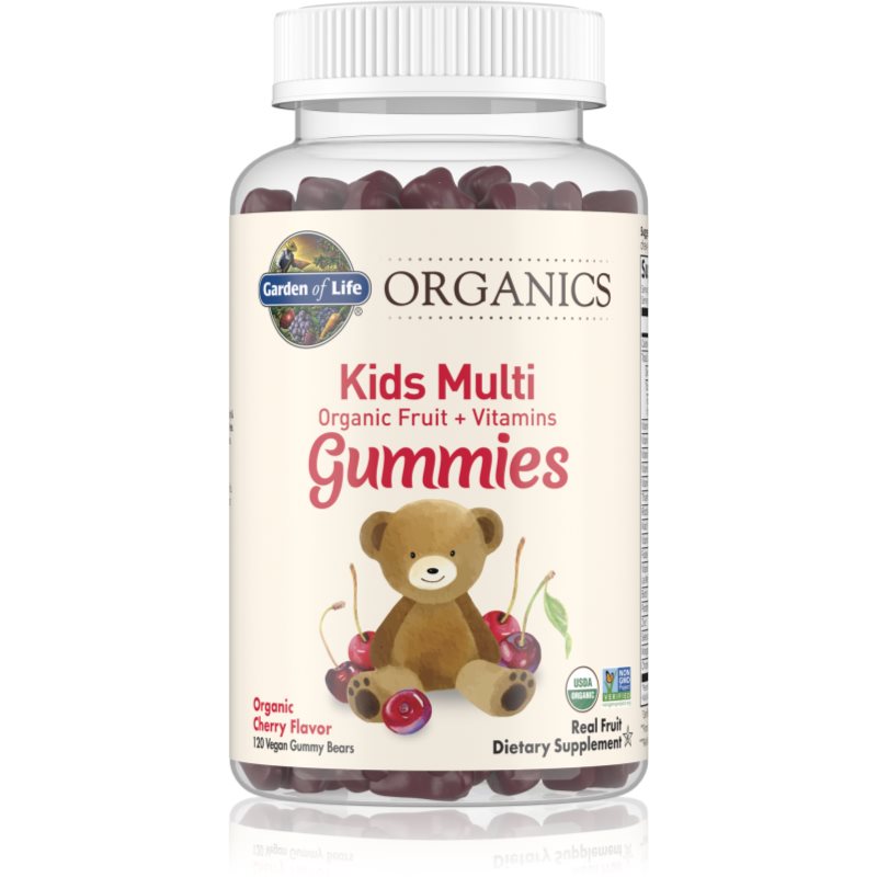 Garden of Life Organics Kids Multi Gummies multivitamíny pre deti príchuť Organic Cherry 120 ks
