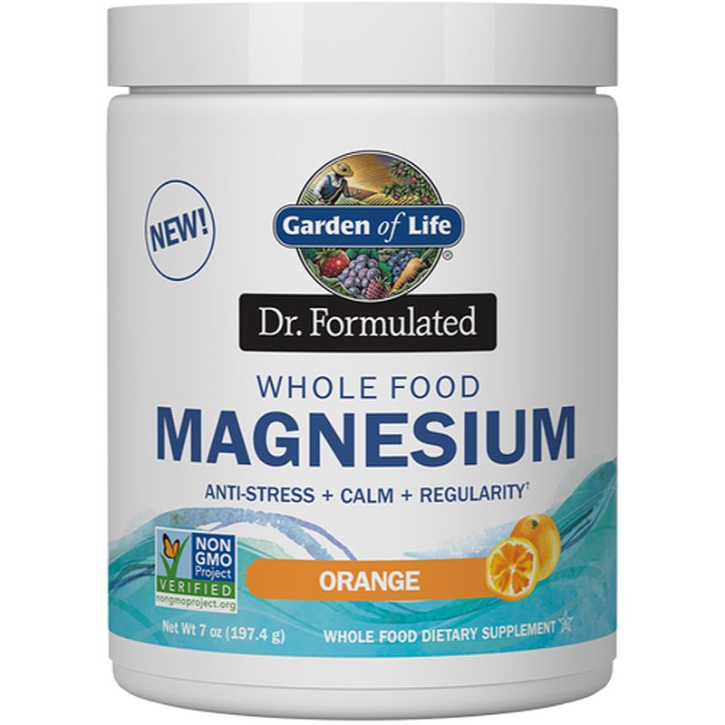 Garden of Life Dr. Formulated Magnesium/Orange prášok s vysokým obsahom horčíka príchuť Orange 197.4 g