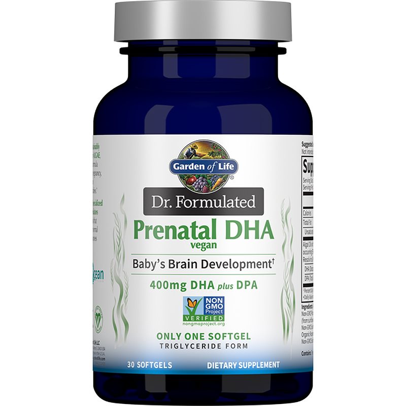 Garden of Life Dr. Formulated Prenatal DHA Vegan měkké tobolky pro těhotné a kojící ženy 30 cps
