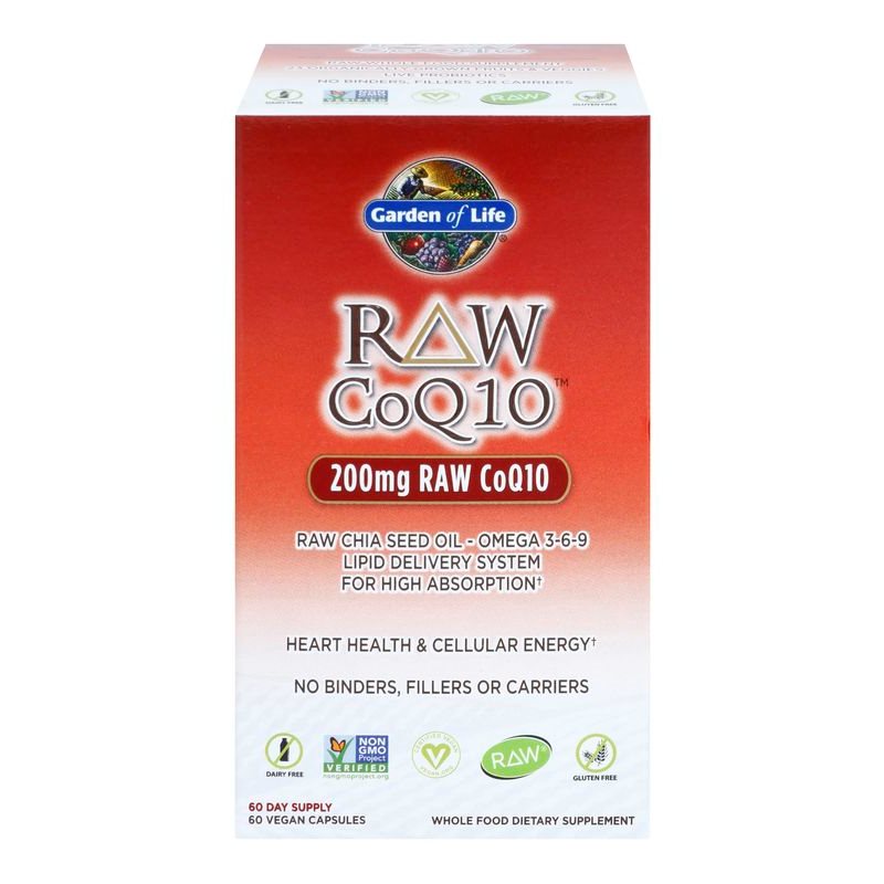 Garden of Life Raw CoQ10 kapsle pro normální funkci srdce a cév 60 cps (obrázek 3)