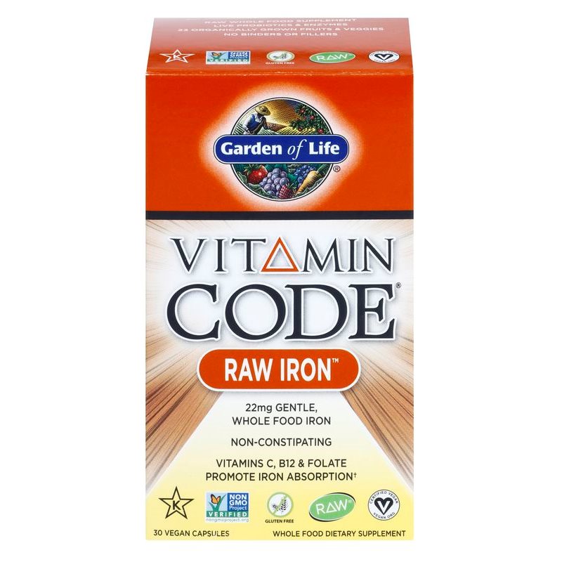 Garden of Life Vitamin Code RAW Iron kapsle pro podporu krvetvorby 30 cps (obrázek 3)