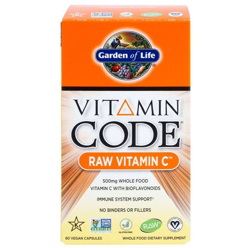 Garden of Life Vitamin Code RAW Vitamin C kapsle pro podporu imunitního systému, krásnou pleť a nehty 60 cps (obrázek 3)