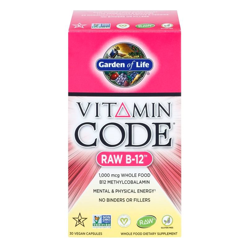 Garden of Life Vitamin Code RAW Vitamin B12 kapsle pro normální činnost nervové soustavy a krásnou pleť 30 cps (obrázek 3)