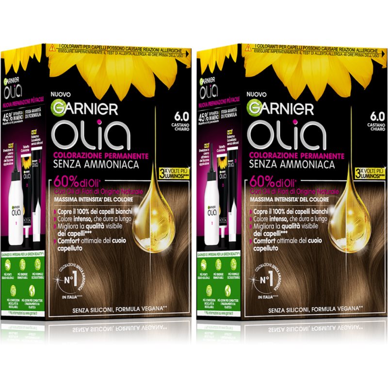 Garnier Olia Big Kit set tono 6.0 Castano Chiaro