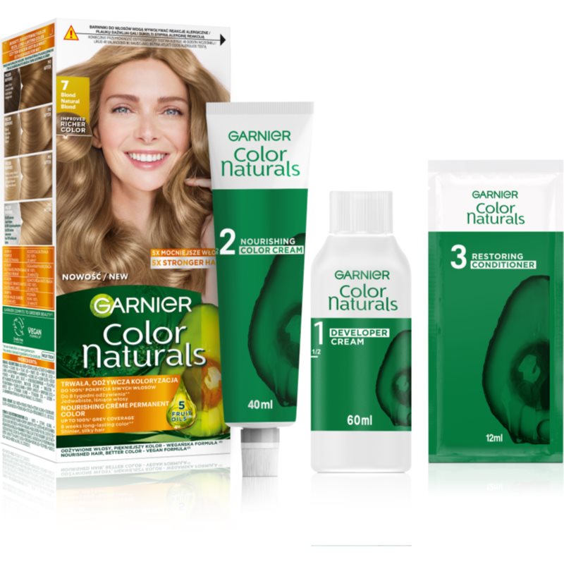 Garnier Color Naturals Creme Hårfärg Skugga 7 Blonde 1 st. female