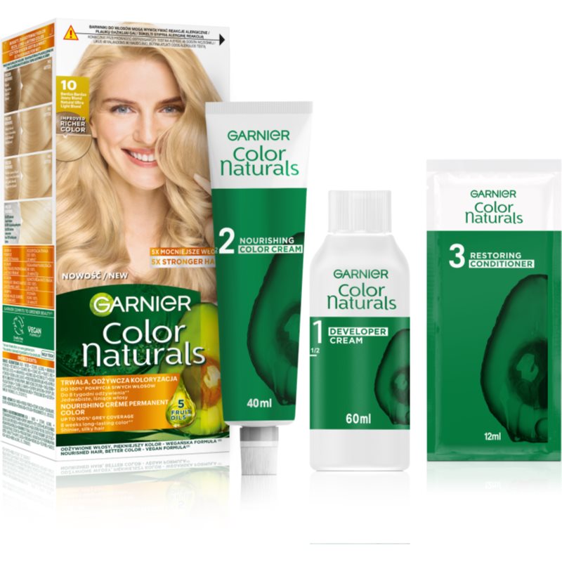 Garnier Color Naturals Creme Hårfärg Skugga 10 Bardzo Jasny Blond 1 st. female