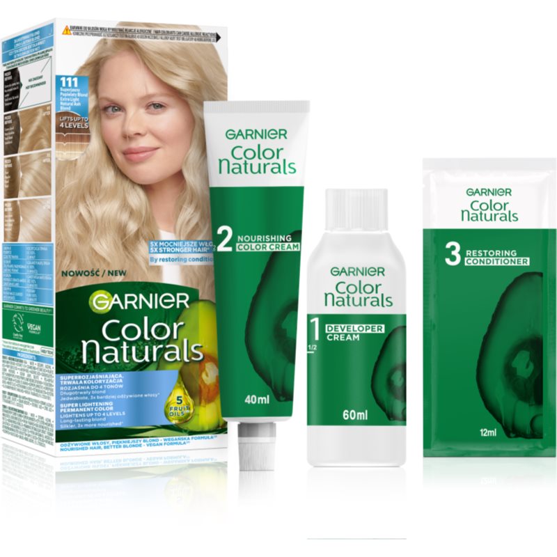 Garnier Color Naturals Creme Hårfärg Skugga 111 Superjasny Popielaty Blond 1 st. female