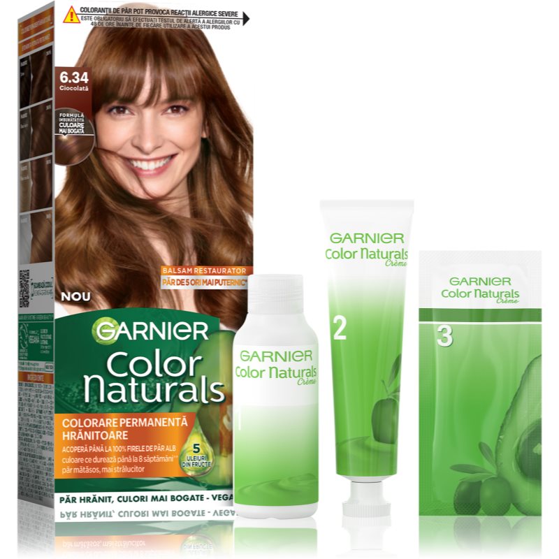 Garnier Color Naturals Creme βαφή μαλλιών απόχρωση 6.34 Chocolate 1 τμχ