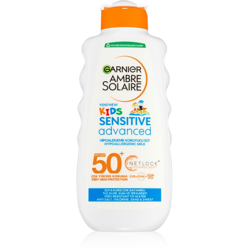Garnier Ambre Solaire Resisto Kids schützende Hautmilch für Kinder SPF 50+ 200 ml