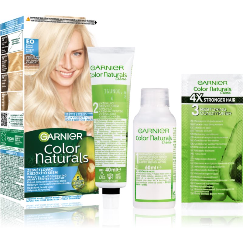 Garnier Color Naturals Créme 40 ml farba na vlasy pre ženy E0 Super Blonde na všetky typy vlasov; na farbené vlasy; na blond vlasy