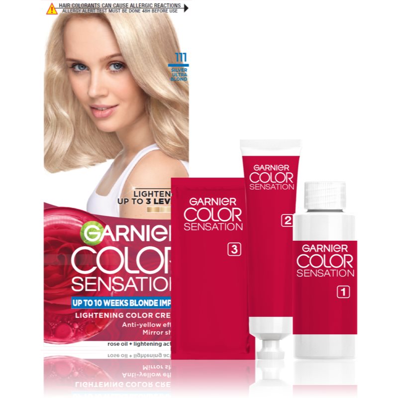 Garnier Color Sensation βαφή μαλλιών απόχρωση 111 Silver Ultra Blond 1 τμχ