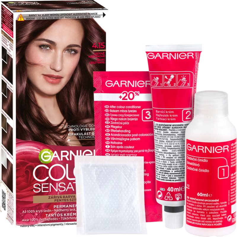 Garnier Garnier Color Sensation βαφή μαλλιών απόχρωση 4.15 Icy Chestnut 1 τμχ