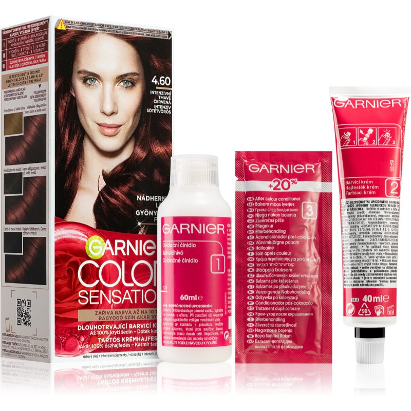 E-shop Garnier Color Sensation barva na vlasy odstín 4.60 Intense Dark Red 1 ks