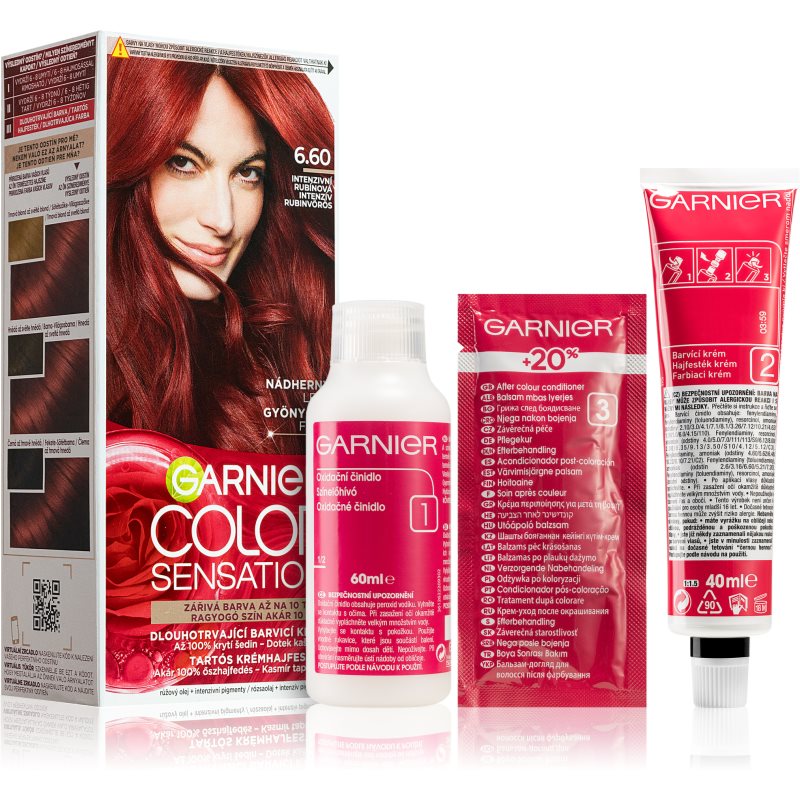 Garnier Color Sensation barva za lase odtenek 6.60 Intense Ruby