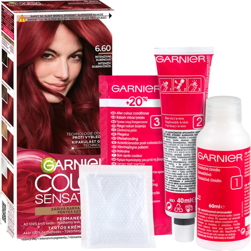 Garnier Color Sensation фарба для волосся відтінок 6.60 Intense Ruby 1