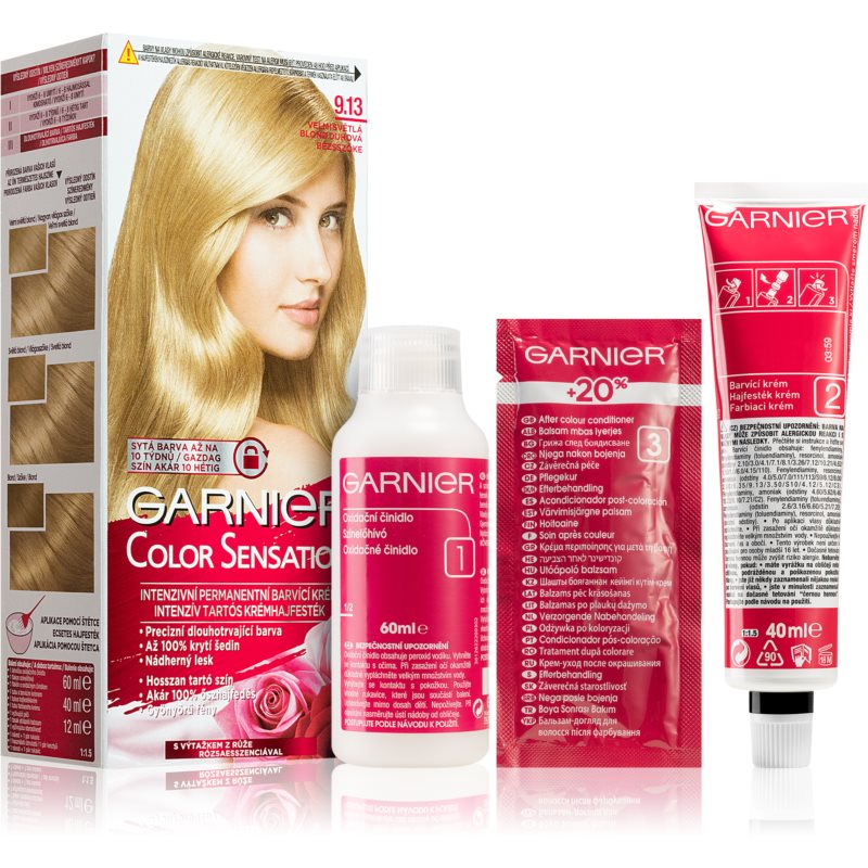 E-shop Garnier Color Sensation barva na vlasy odstín 9.13 Cristal Beige Blond