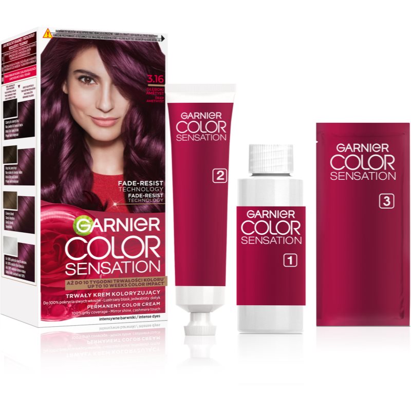 Garnier Color Sensation Hårfärg Skugga 3.16 Głęboki Ametyst 1 st. female