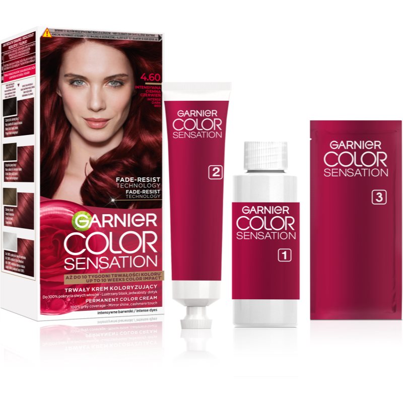 Garnier Color Sensation Hårfärg Skugga 4.60 Intensywna Ciemna Czerwień 1 st. female