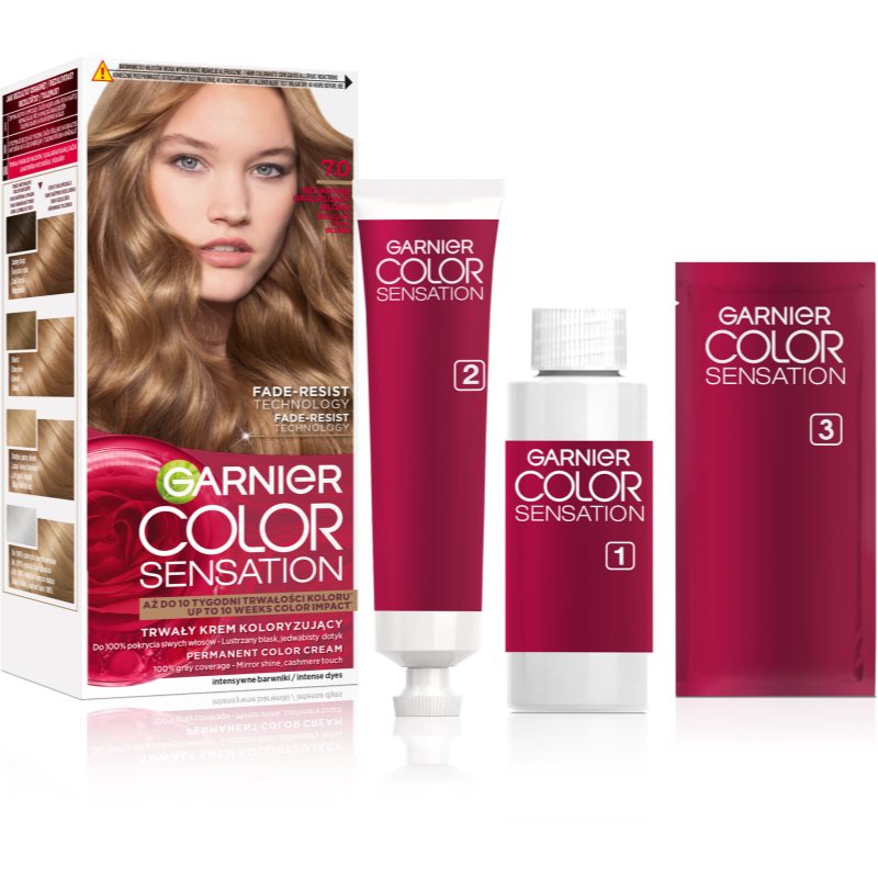 Garnier Color Sensation Hårfärg Skugga 7.0 Delikatnie Opalizujący Blond 1 st. female