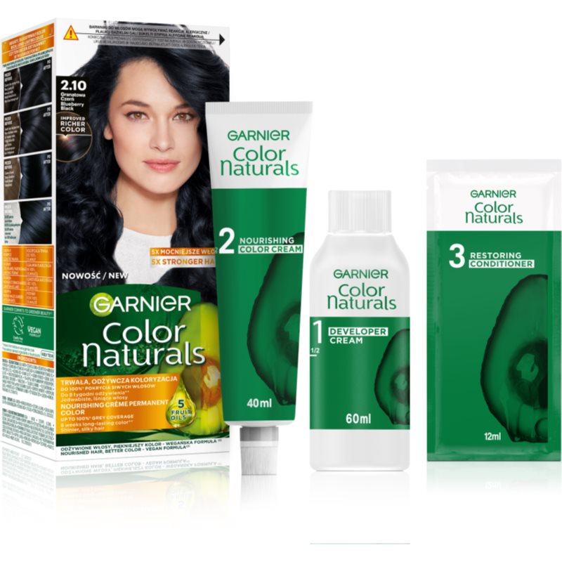 Garnier Color Naturals Creme Hårfärg Skugga 2.10 Granatowa Czerń 1 st. female