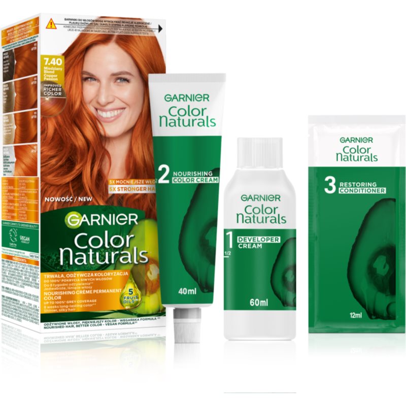 Garnier Color Naturals Creme Hårfärg Skugga 7.40 Miedziany Blond 1 st. female