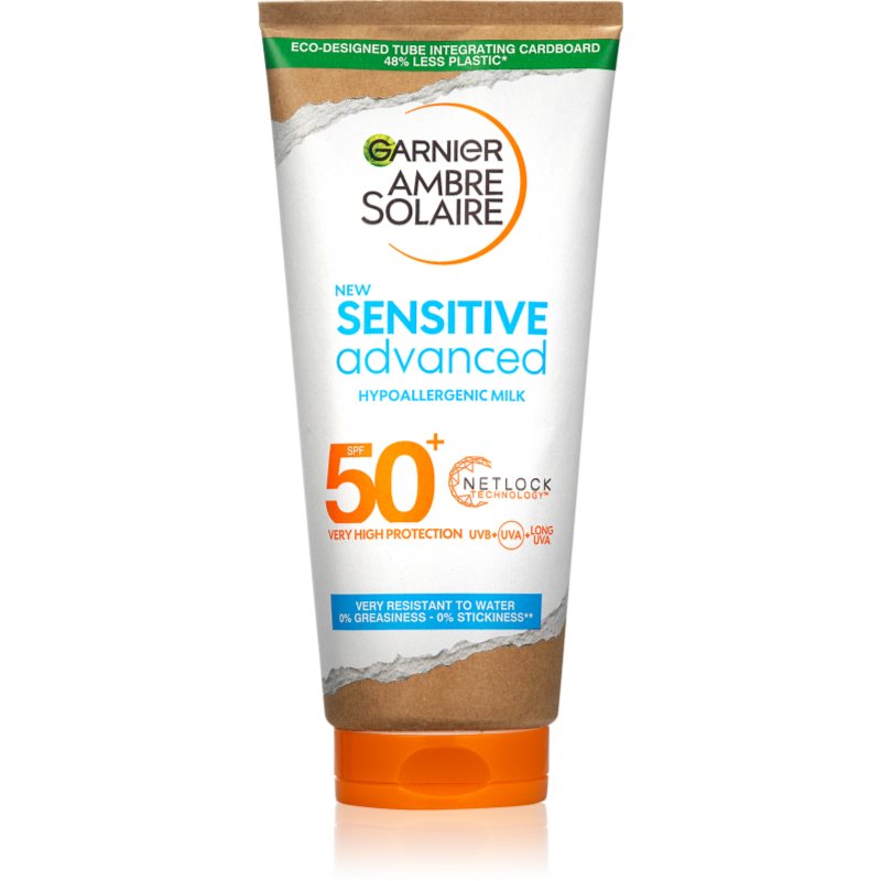 Garnier Ambre Solaire Sensitive Advanced apsaugos nuo saulės kūno losjonas SPF 50+ 200 ml