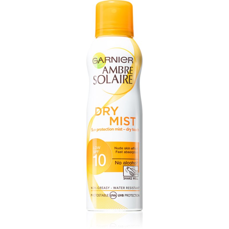 Garnier Ambre Solaire Dry Protect purškiamoji apsaugos nuo saulės dulksna SPF 10 200 ml