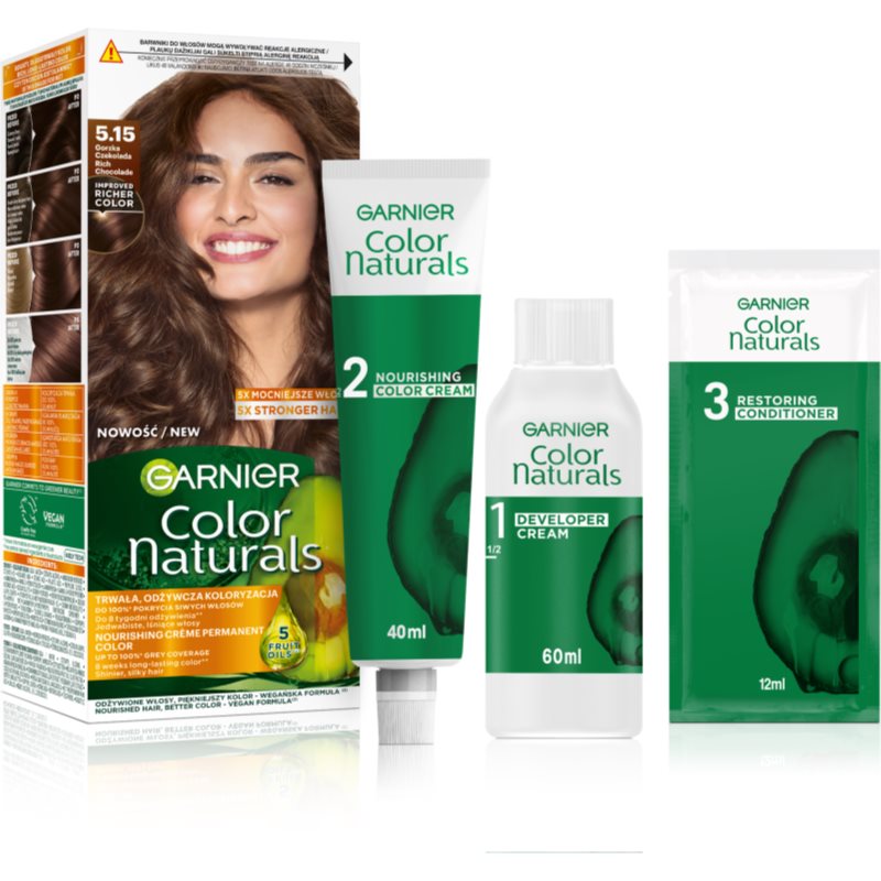 Garnier Color Naturals Creme Hårfärg Skugga 5.15 Gorzka Czekolada 1 st. female