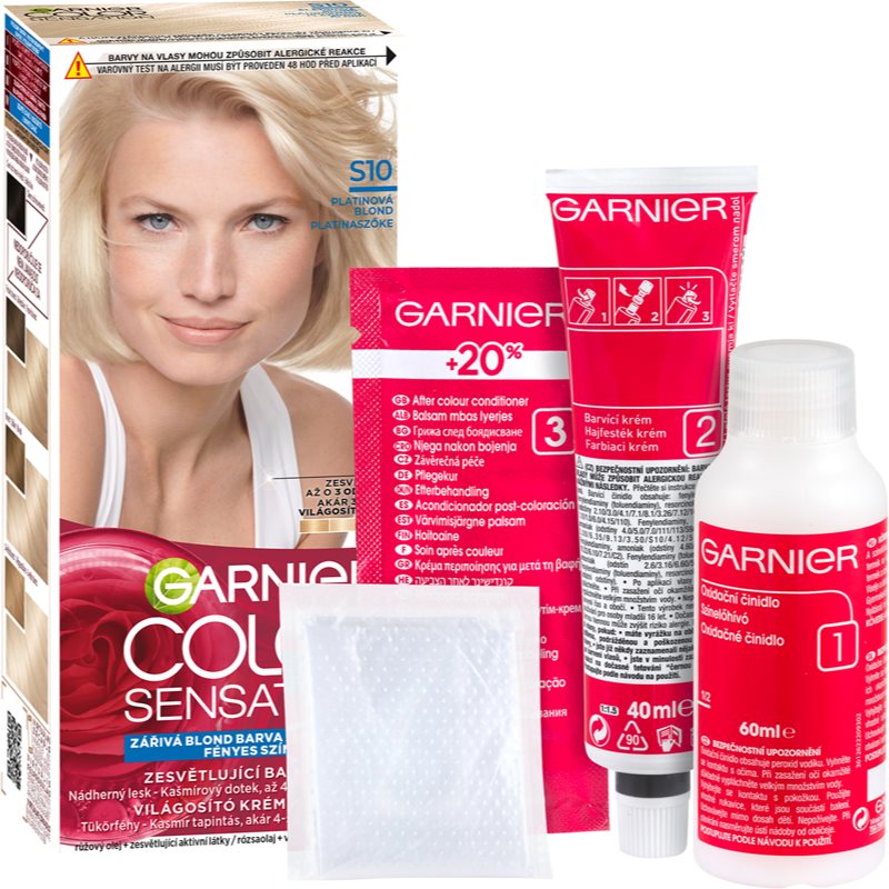 Garnier Color Sensation 40 ml farba na vlasy pre ženy S10 Silver Blonde na všetky typy vlasov; na farbené vlasy
