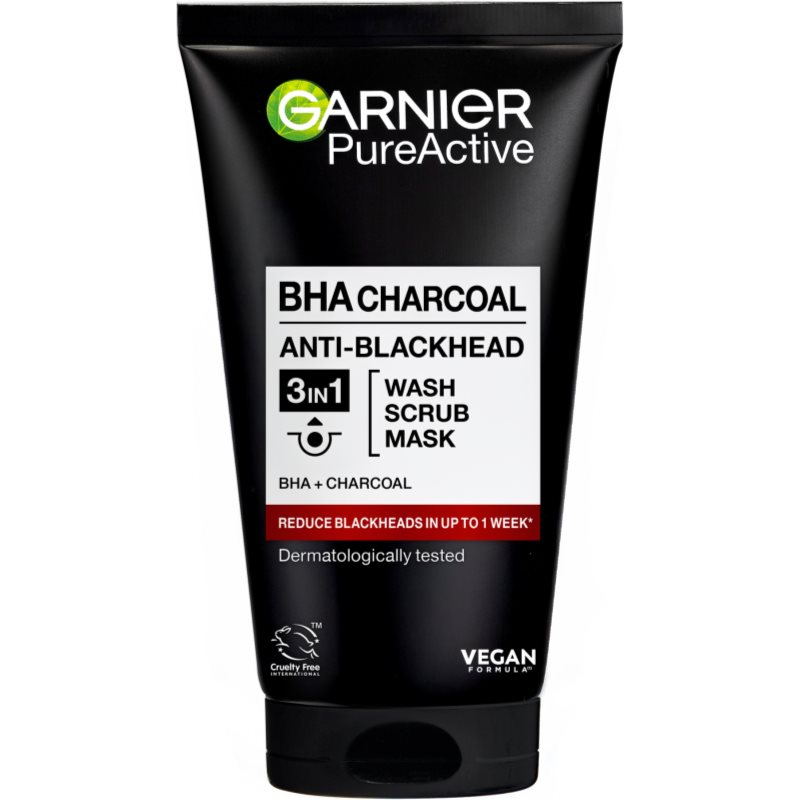 Garnier Pure Active Charcoal 3-in-1 cleansing gel to treat blackheads 150 ml
