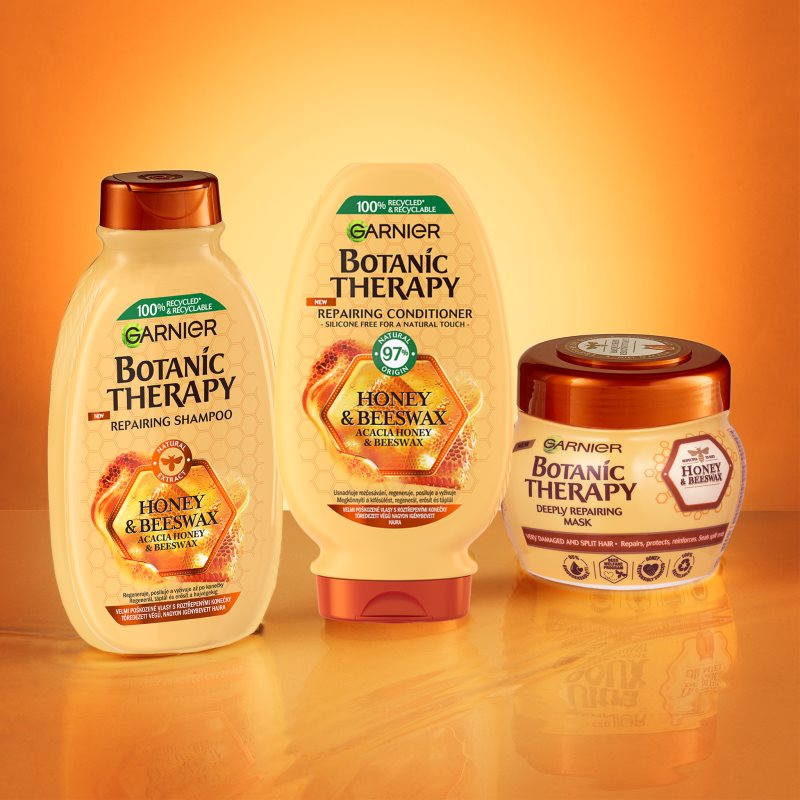 Garnier Botanic Therapy Honey & Propolis відновлюючий бальзам для пошкодженого волосся без парабенів 200 мл