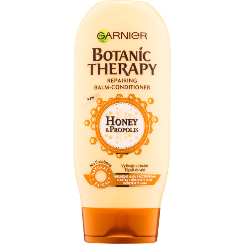 Garnier Botanic Therapy Honey & Propolis atkuriamasis balzamas pažeistiems plaukams be parabenų 200 ml