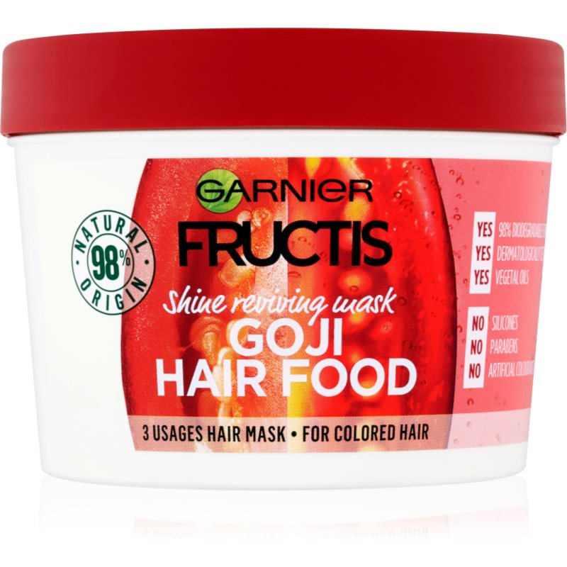 

Garnier Fructis Goji Hair Food маска для повернення блиску фарбованому волоссю