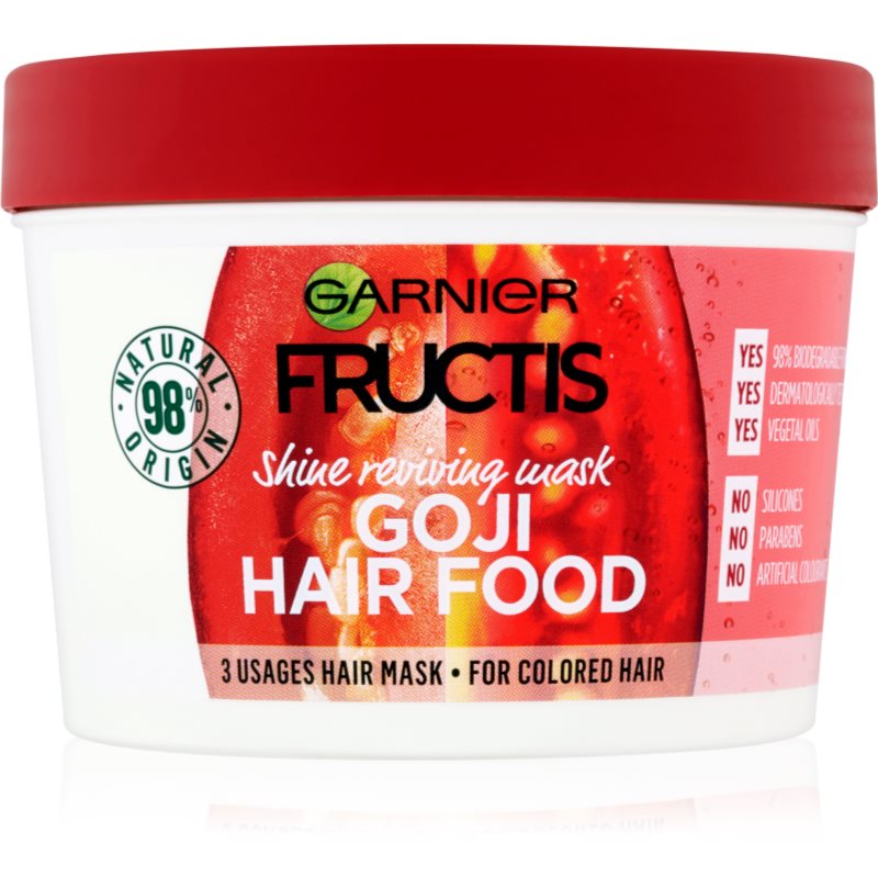 Garnier Fructis Goji Hair Food Shine Restoration Mask for Dyed Hair 390 ml
