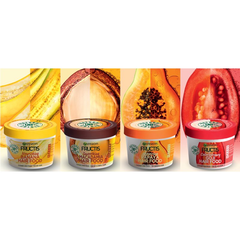 

Garnier Fructis Macadamia Hair Food розгладжувальна маска для неслухняного волосся