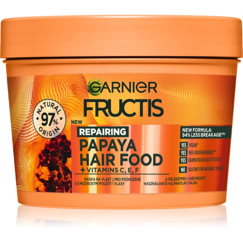 

Garnier Fructis Papaya Hair Food відновлювальна маска для пошкодженого волосся