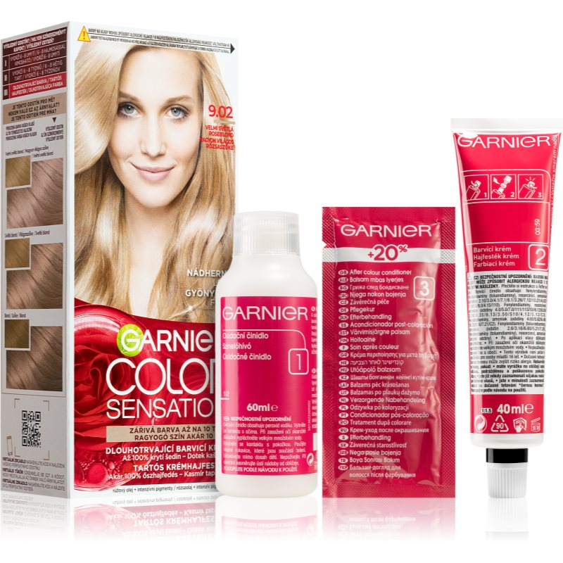E-shop Garnier Color Sensation barva na vlasy odstín 9.02 Light Roseblonde