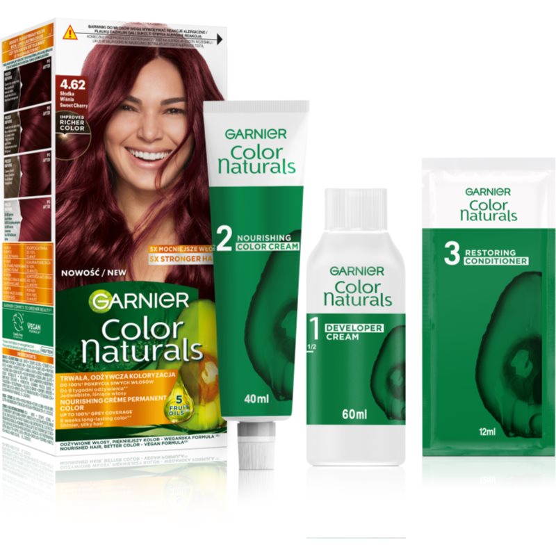 Garnier Color Naturals Creme Hårfärg Skugga 4.62 Słodka Wiśnia 1 st. female