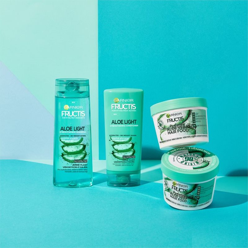Garnier Fructis Aloe Hydra Bomb champú para fortalecer el cabello 250 ml