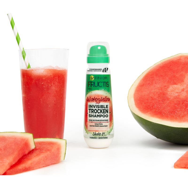 Garnier Fructis Watermelon Dry Shampoo With A Fresh Fruity Aroma 100 Ml