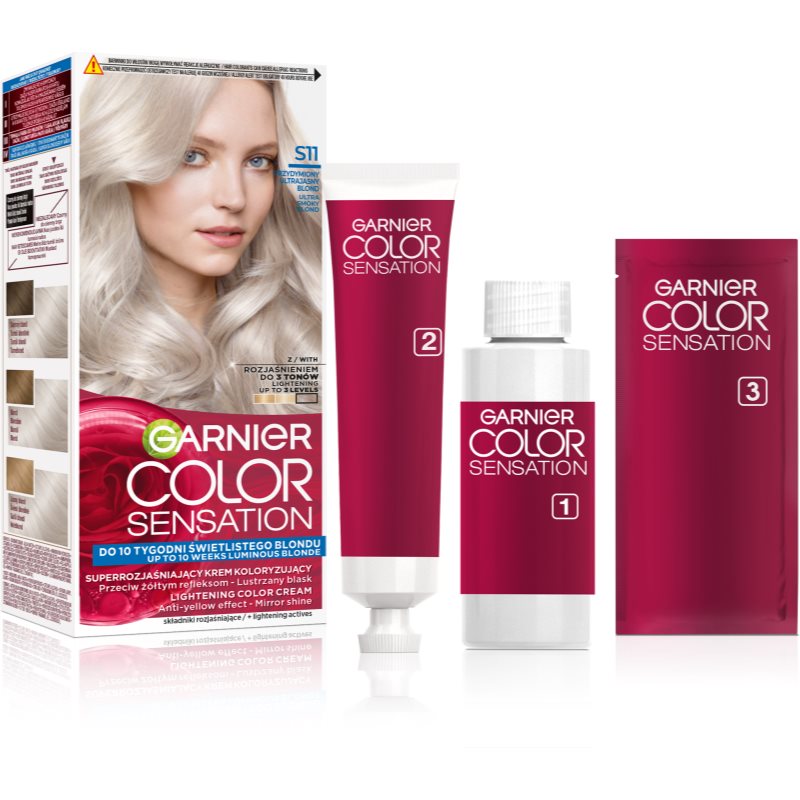 Garnier Color Sensation Hårfärg Skugga S11 Przydymiony Ultrajasny Blond 1 st. female